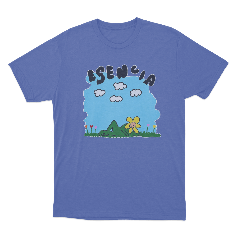 Esencia Lying Flower Sky Unisex T Shirt Blue Esencia Lying Flower Sky Unisex T Shirt Blue
