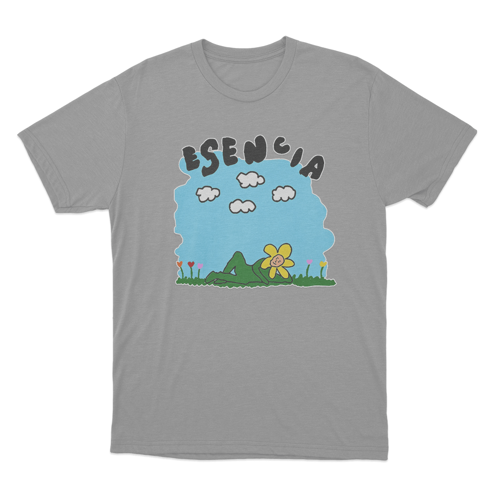 Esencia Lying Flower Sky Unisex T Shirt Grey Esencia Lying Flower Sky Unisex T Shirt Grey