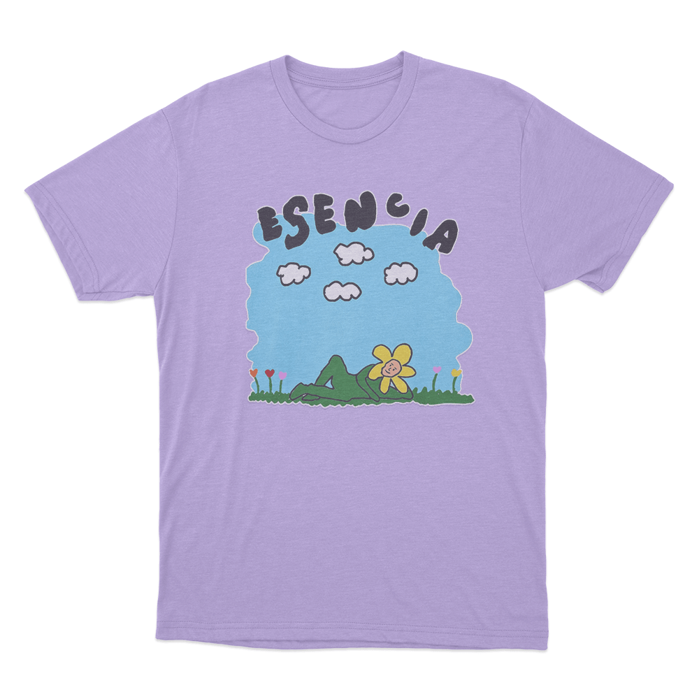 Esencia Lying Flower Sky Unisex T Shirt Purple Esencia Lying Flower Sky Unisex T Shirt Purple