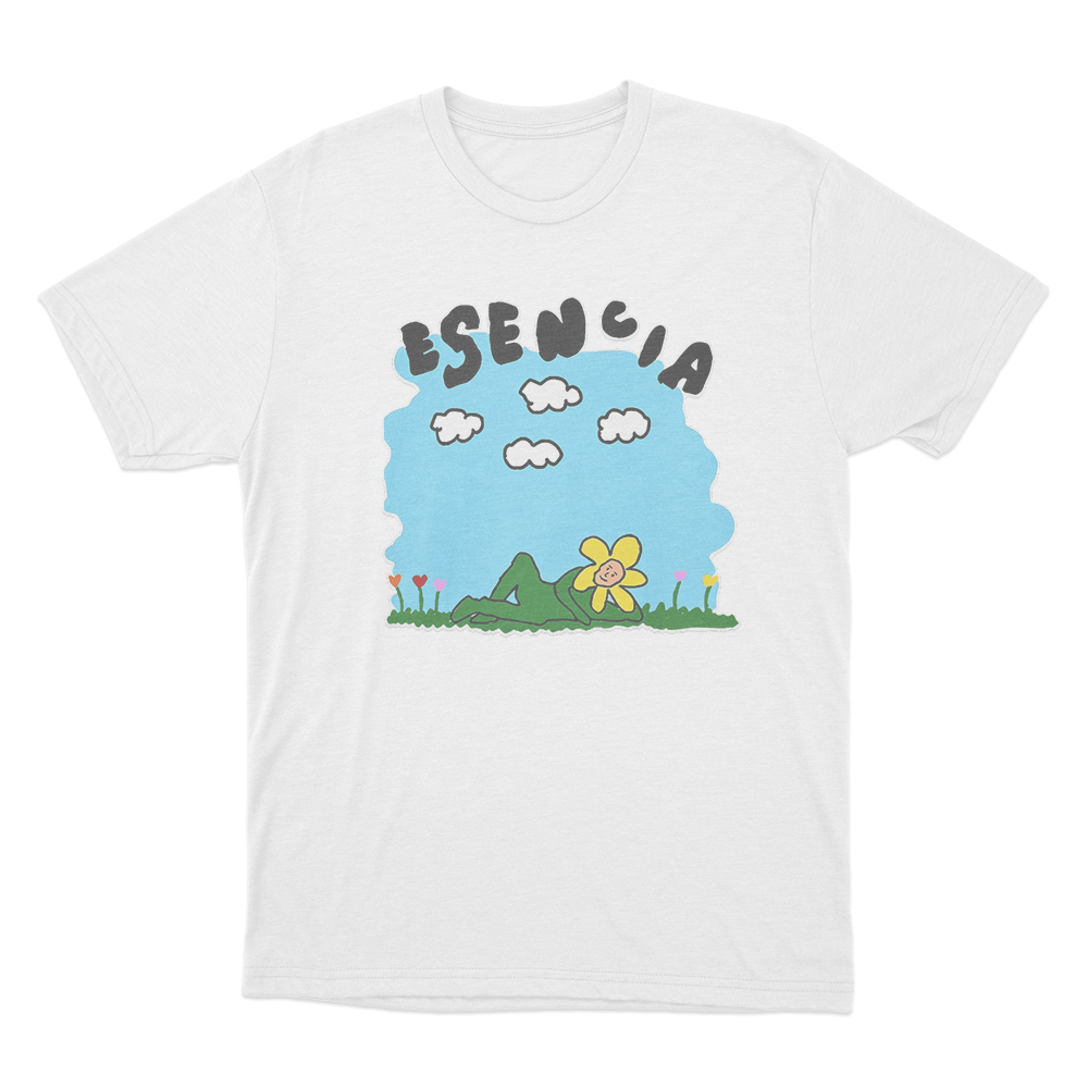 Esencia Lying Flower Sky Unisex T Shirt White Esencia Lying Flower Sky Unisex T Shirt White